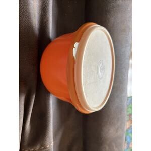 Tupperware Mixing Storage Bowl Orange 270-5 With Lid 1 Quart Vintage